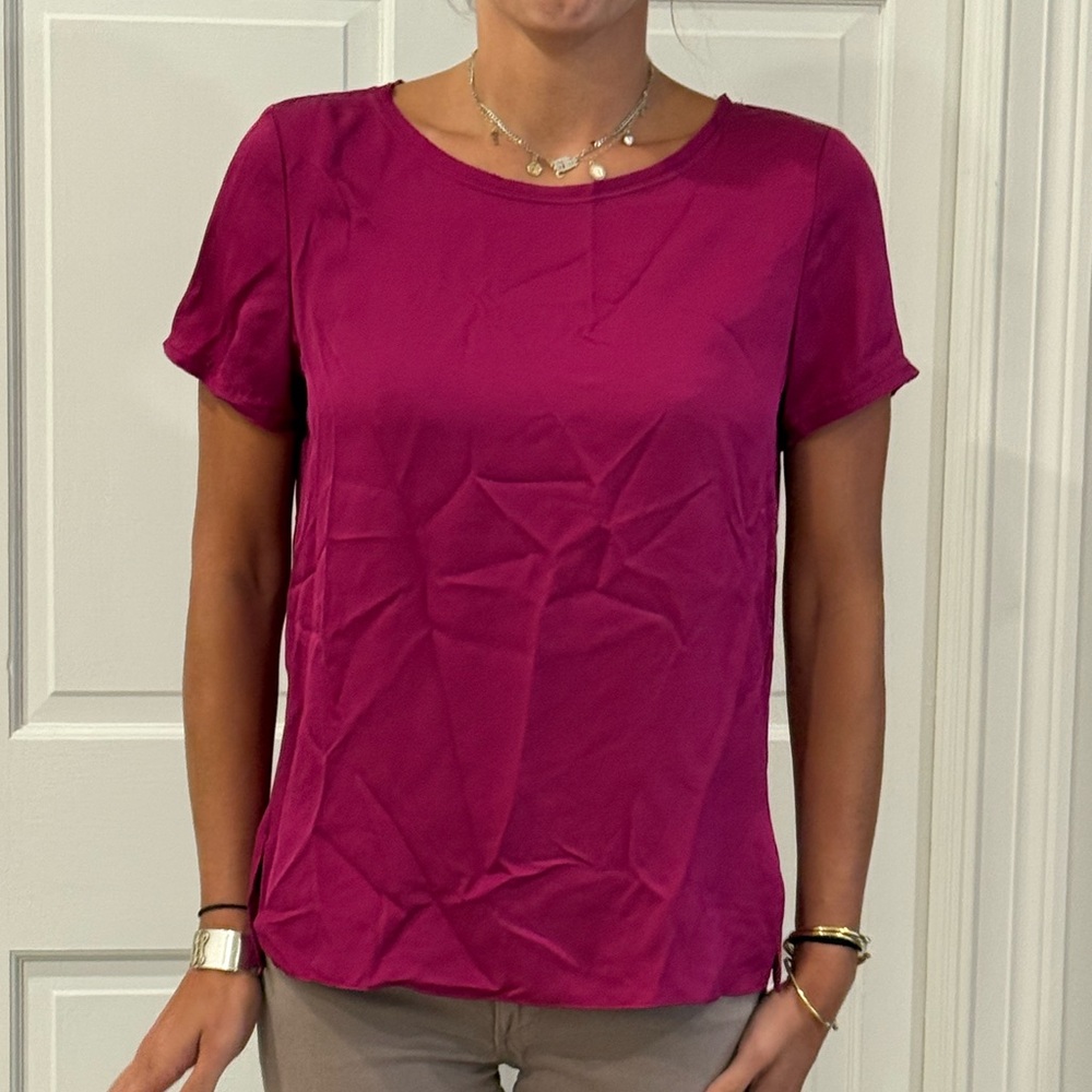 Theory Fuchsia Blouse